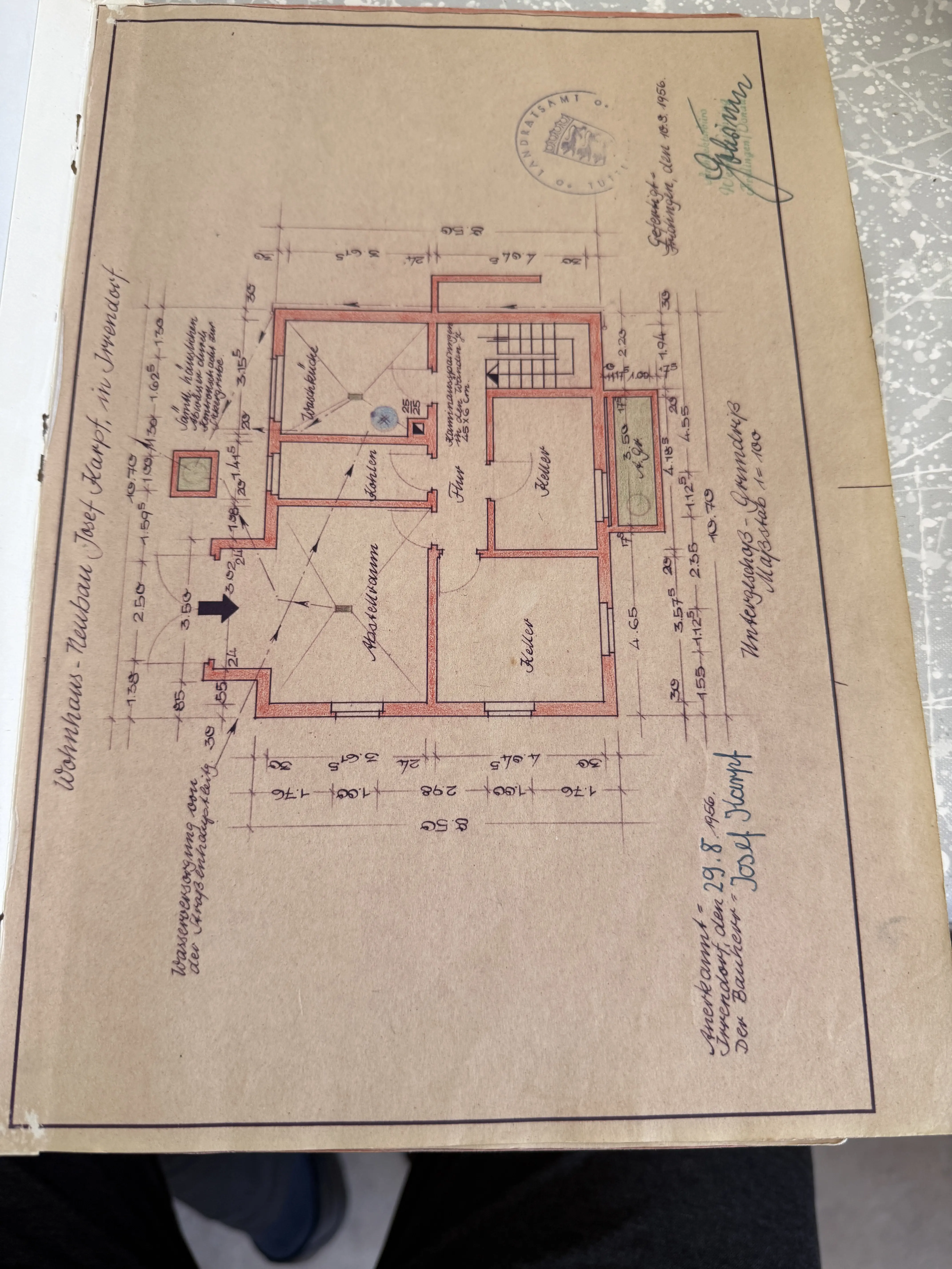 historischer Grundriss Keller